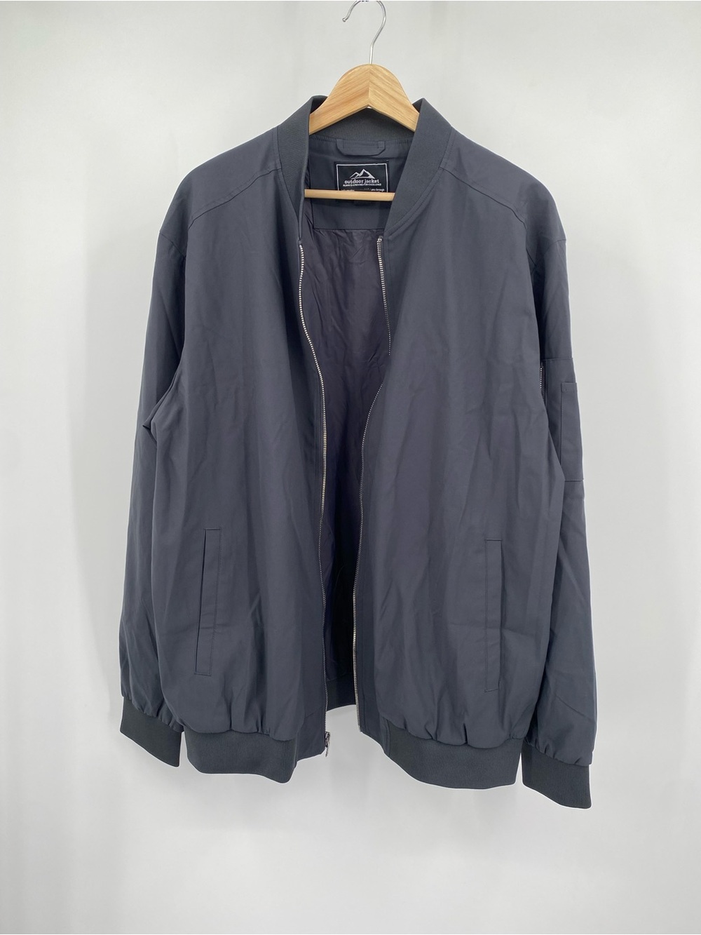 OUTDOOR JACKET Men's Lightweight Black Bomber Jacket Size XL